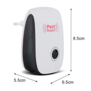 Side view of the ultrasonic pest repeller, showcasing its power plug.