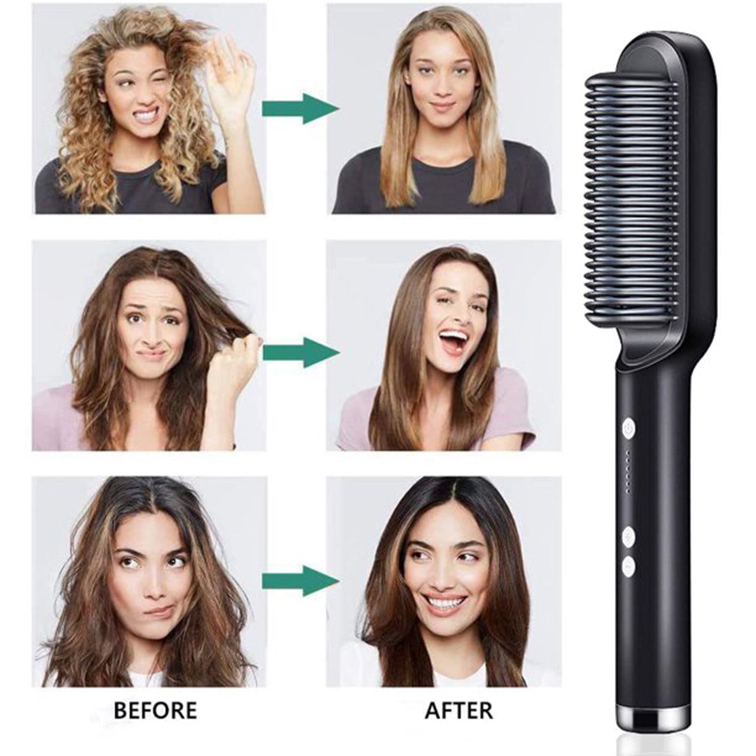 6168 Hqt-909B Hair Straightener Used While Massaging Hair Scalps And Head. ediscountshops.com