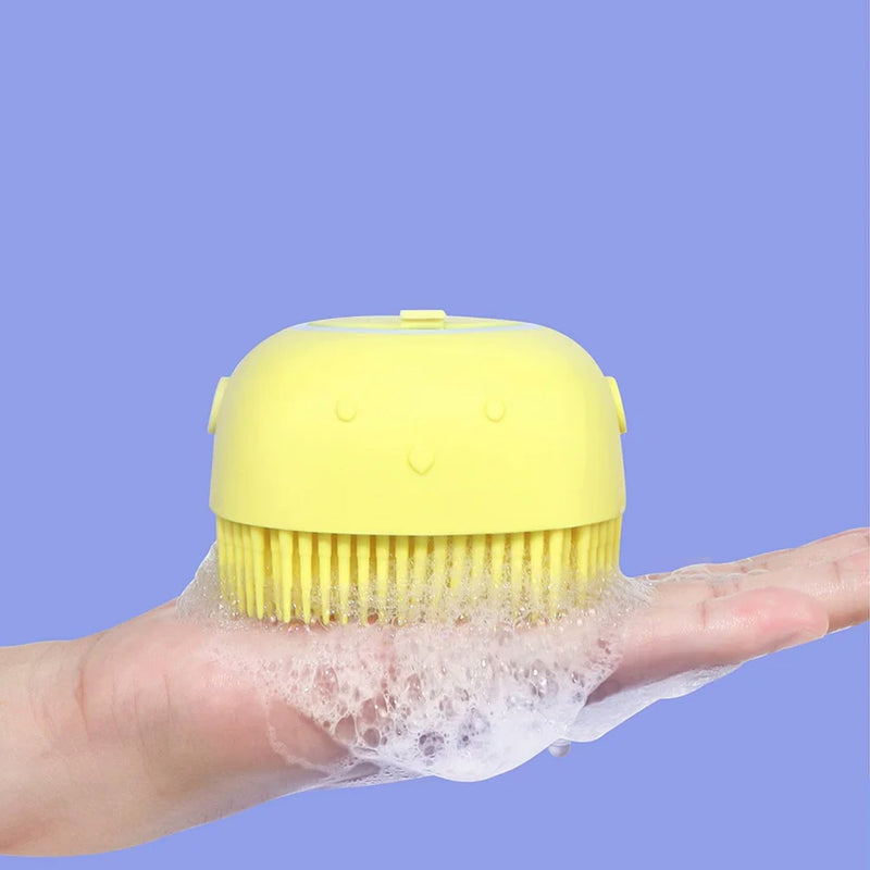 Silicone Bath Brush – Built-In Shampoo Dispenser