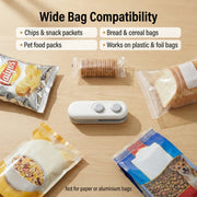 Alternate angle of the portable mini bag sealer.