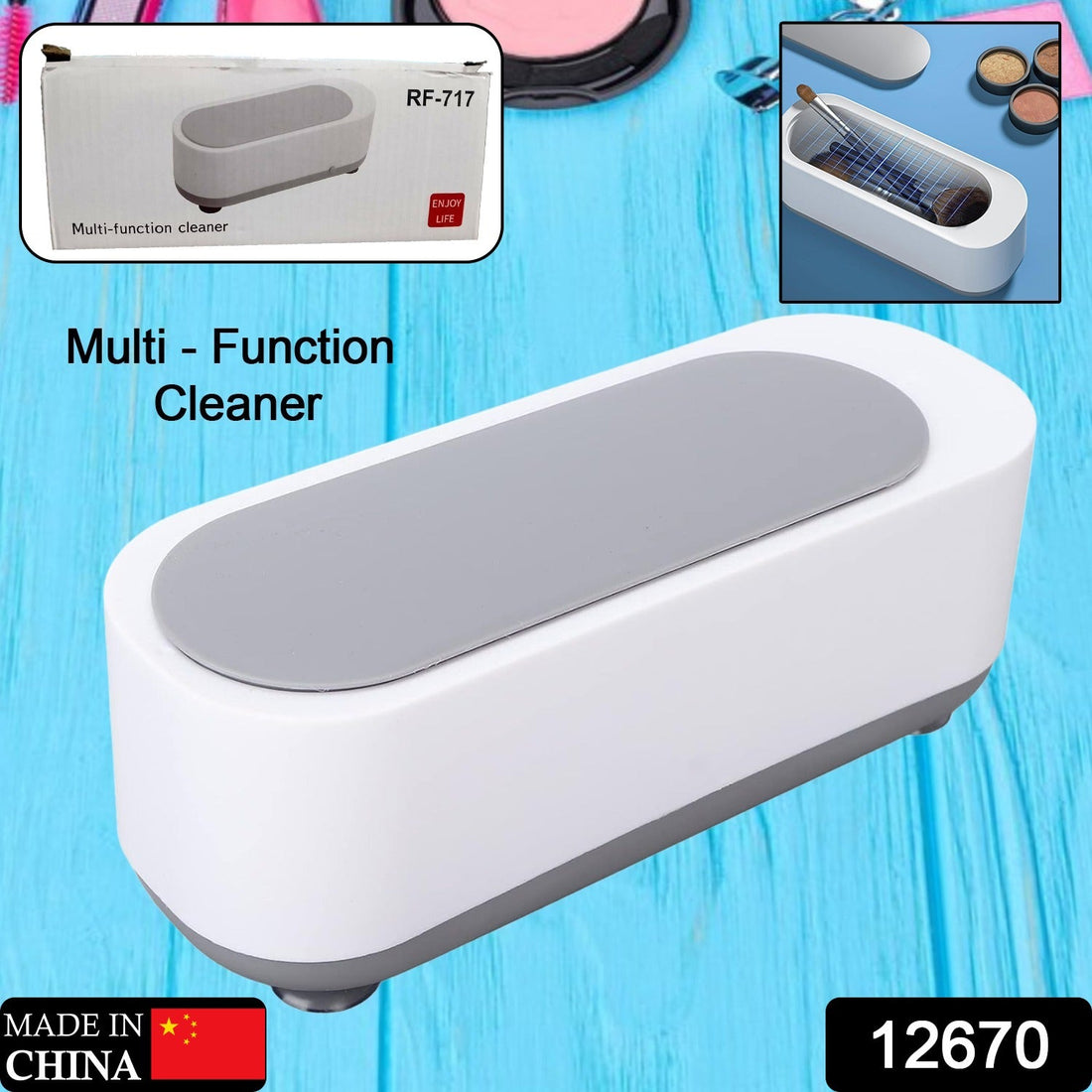 Velvet Wipe ultrasonic jewellery cleaner machine on a white surface.