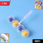Close up of ball freshener set for toilet freshness