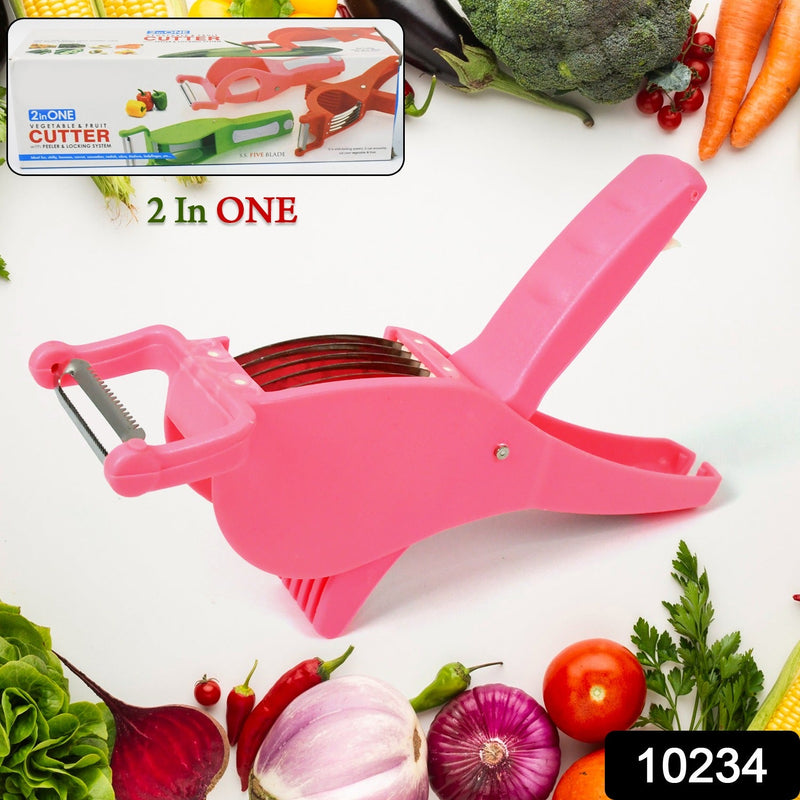 Vegetable Cutter with Peeler – 2-in-1 Kitchen Tool