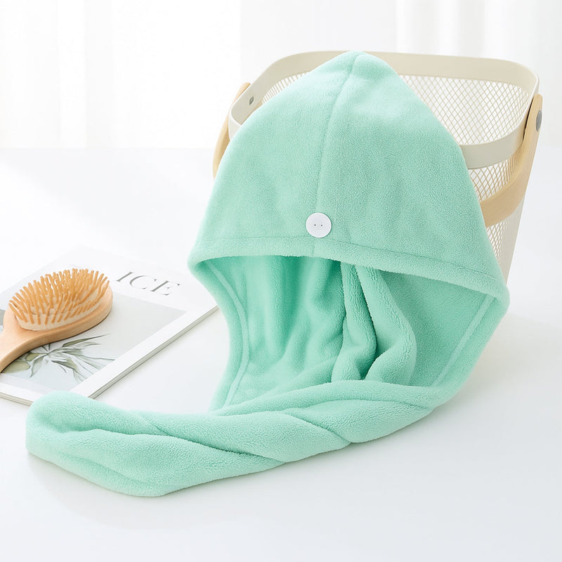 Microfiber Hair Drying Towel Wrap – Button Lock