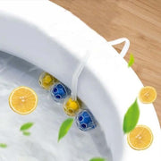 Toilet cleaning balls shown as part of the three-piece set.