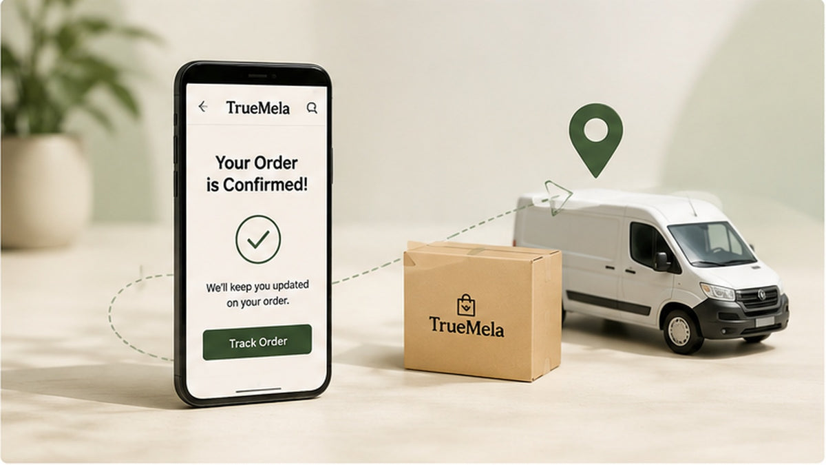 TrueMela ordering journey from order confirmation to delivery